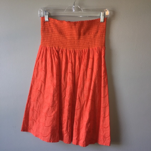🌻 Ralph Lauren Skirt Top Orange Medium M - Picture 1 of 4